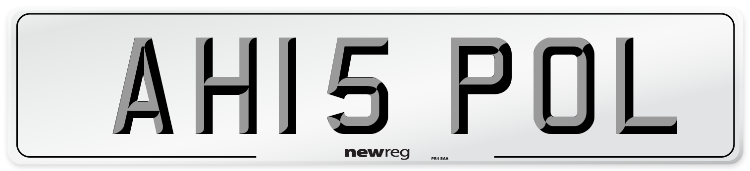 AH15 POL Number Plate from New Reg